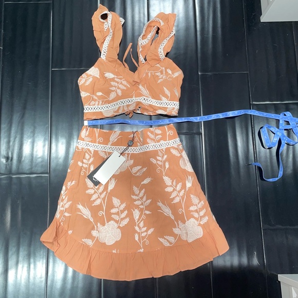 For Love and Lemons Mia Mini Skirt and crop top set - Picture 10 of 11